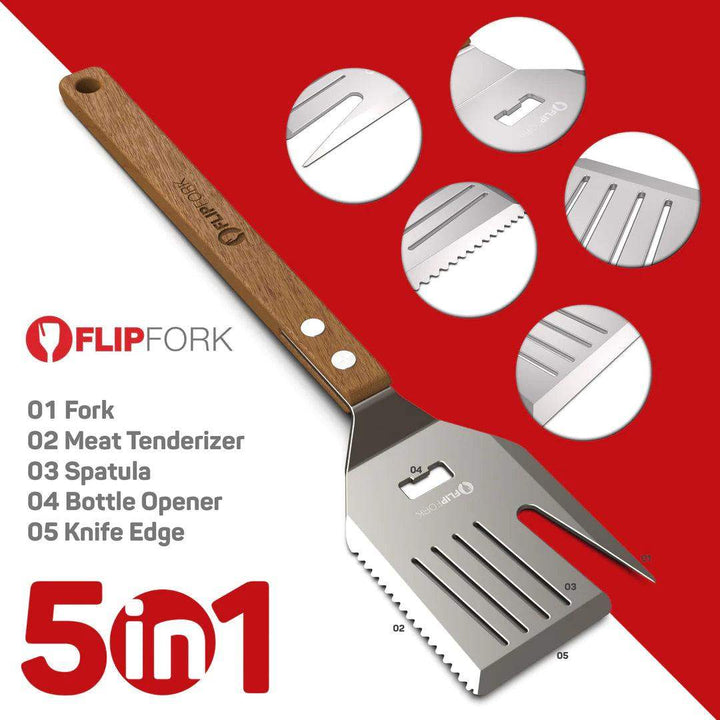 FlipFork 5-In-1 BBQ Grilling Utensil Tool