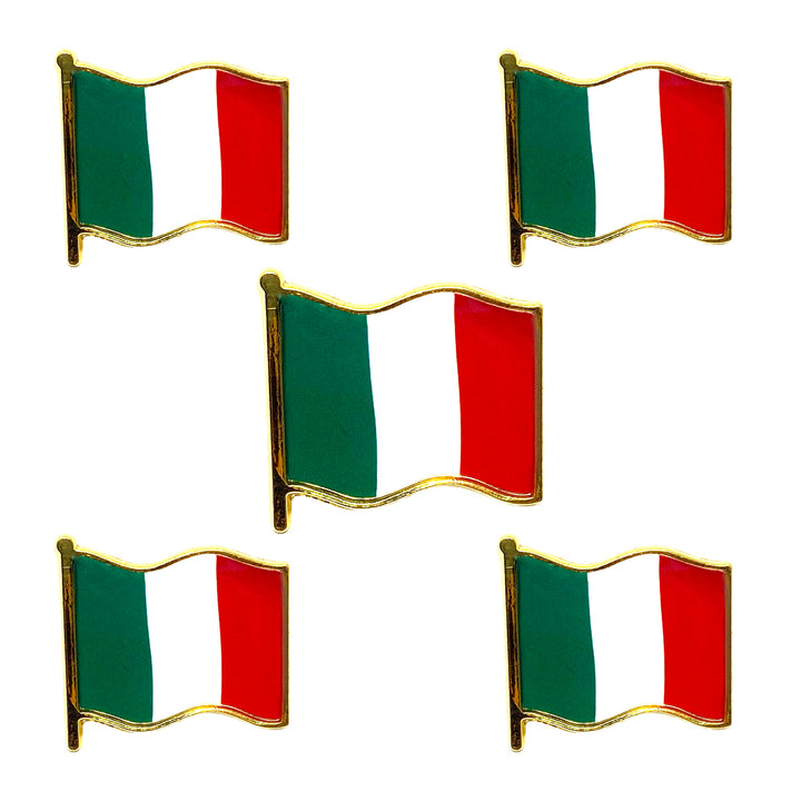 Italy Flag Pin - 5 Pack