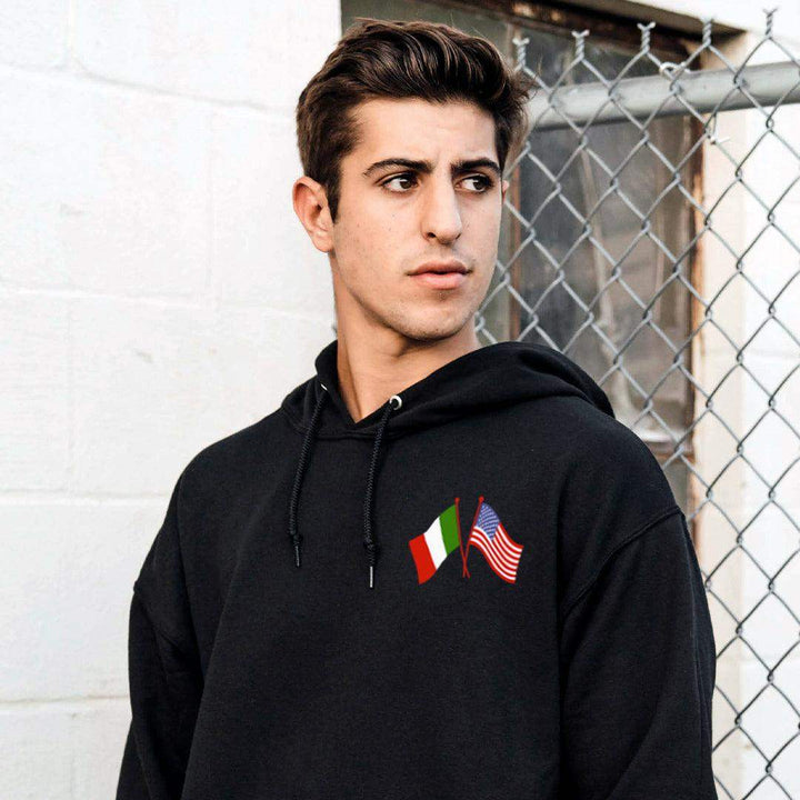 Italian American Cross Flag Hoodie