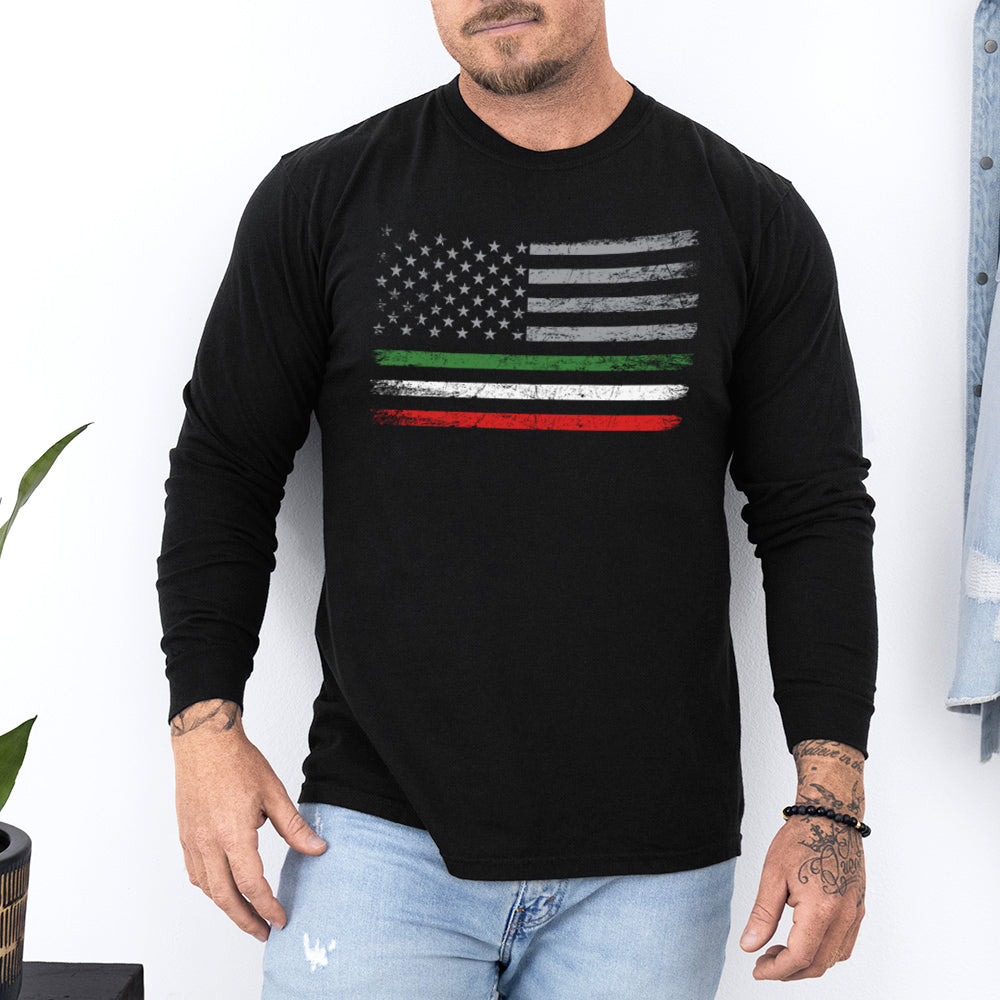 Italian-American Flag Long Sleeve